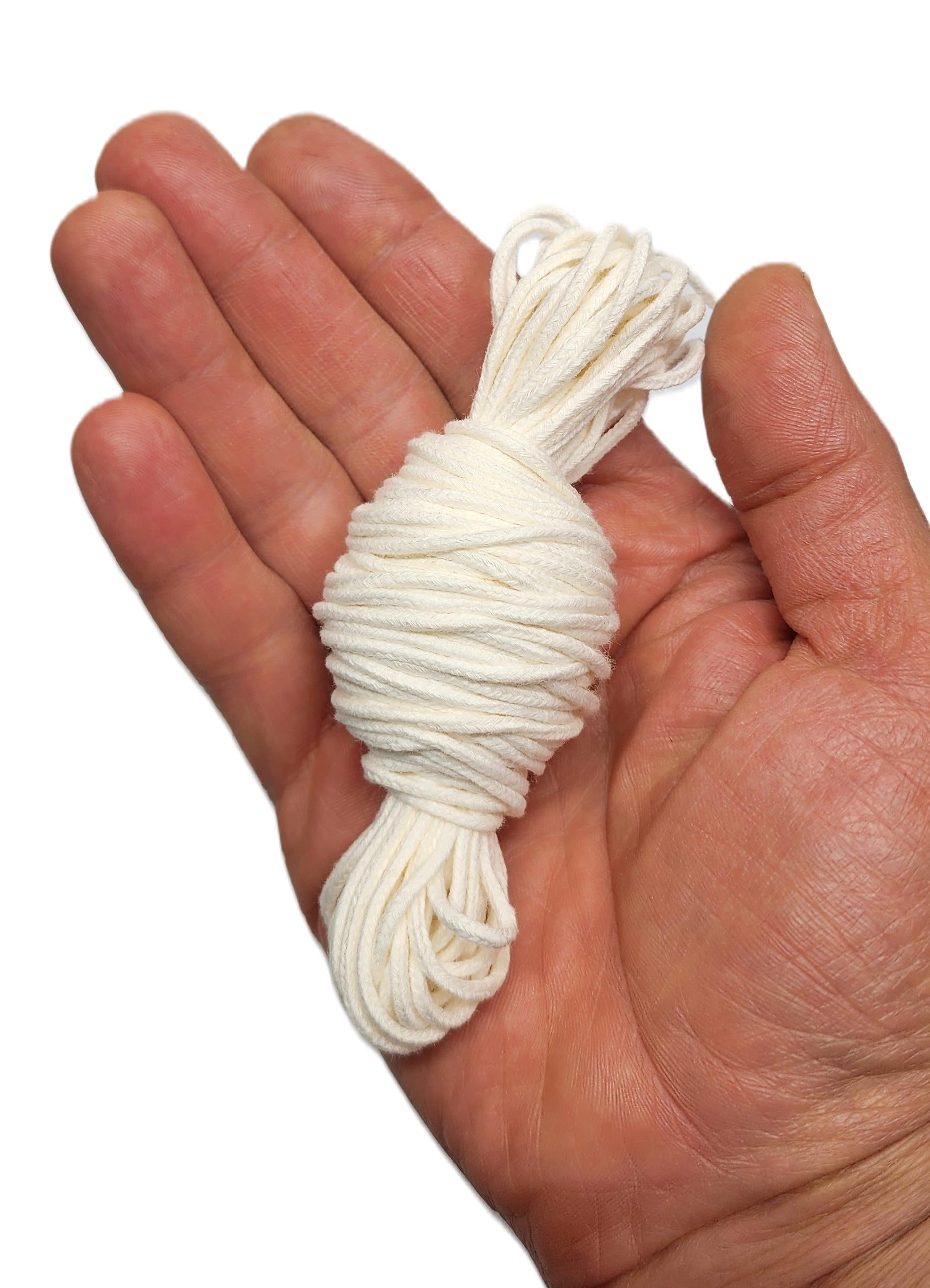 Cotton wick candle wick - Square braided-CHOOSE A SIZE