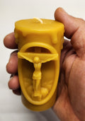 Pure Beeswax Catholic Pillar Candle Set