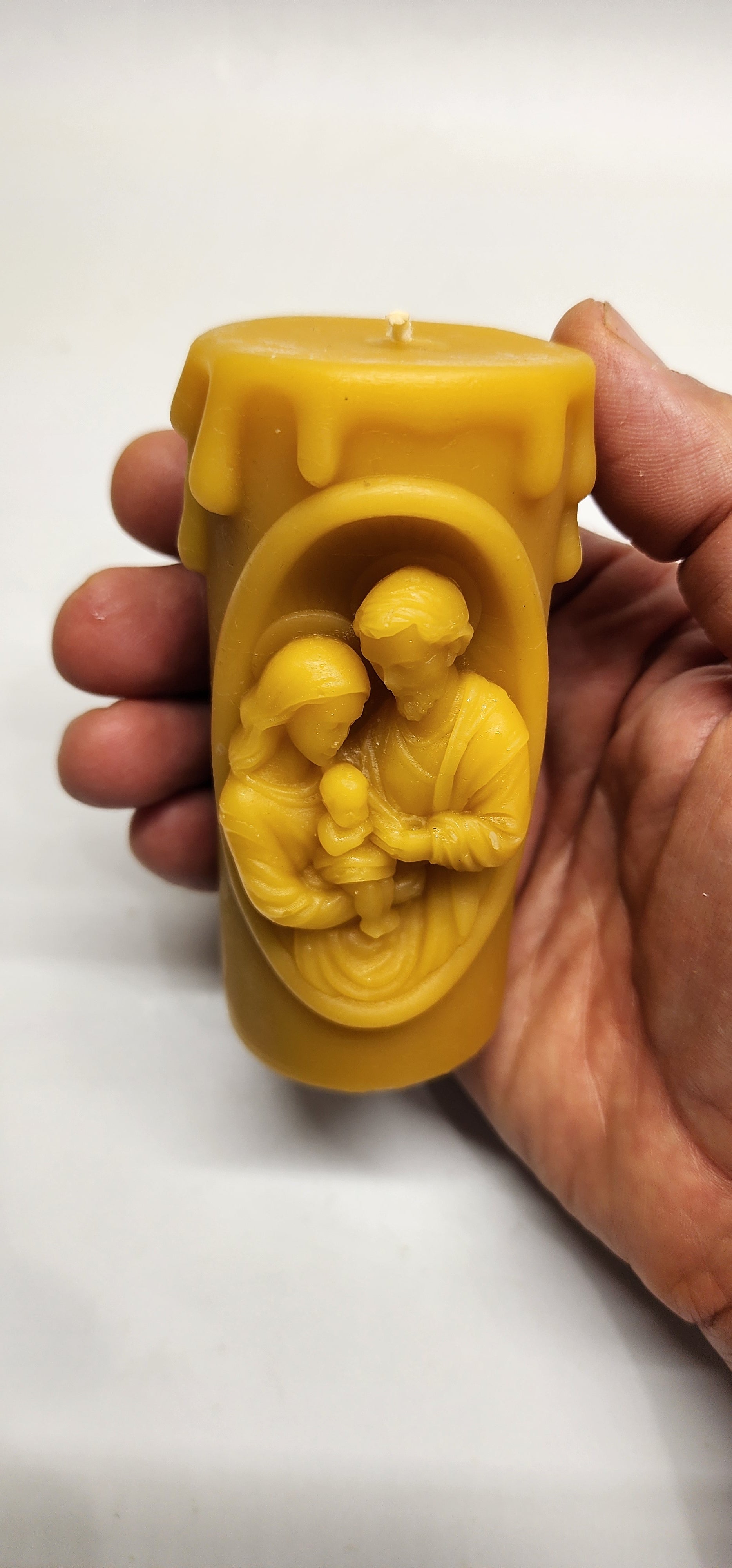 Pure Beeswax Catholic Pillar Candle Set