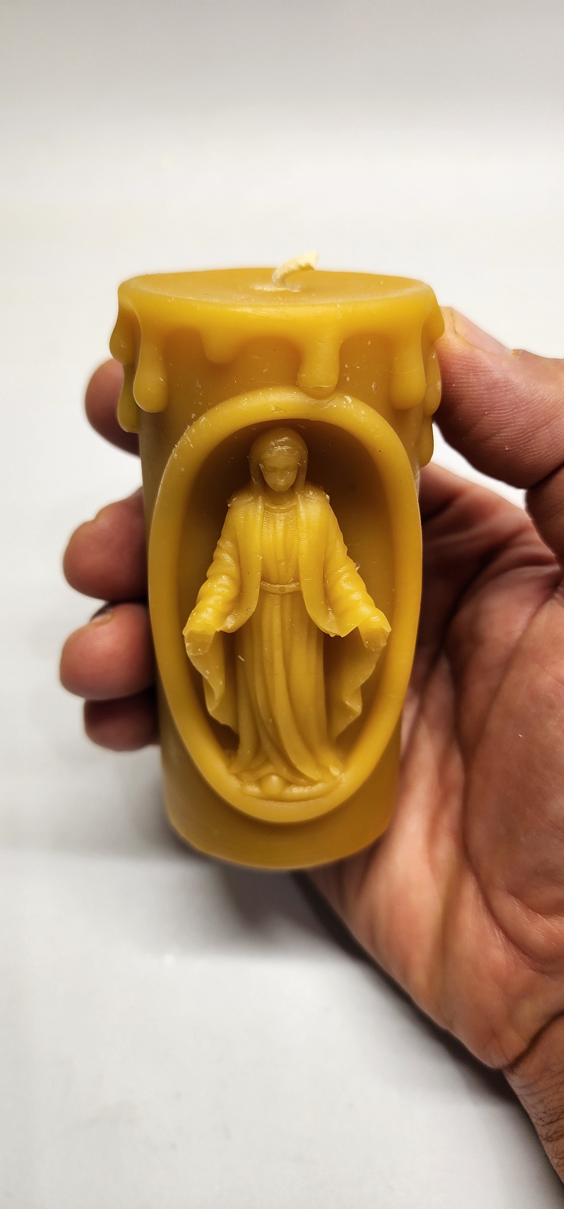 Pure Beeswax Catholic Pillar Candle Set