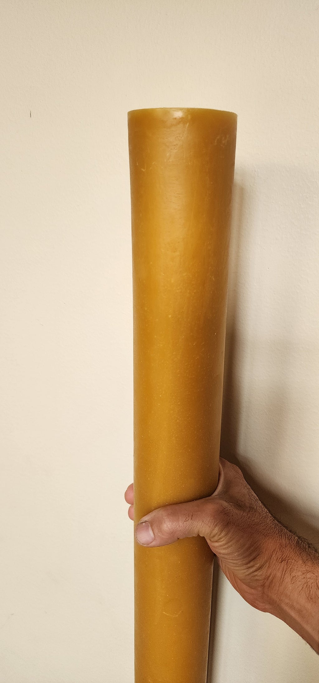 3" large diameter beeswax Paschal candle, Church Altar candle 12", 18", 24", 36" tall