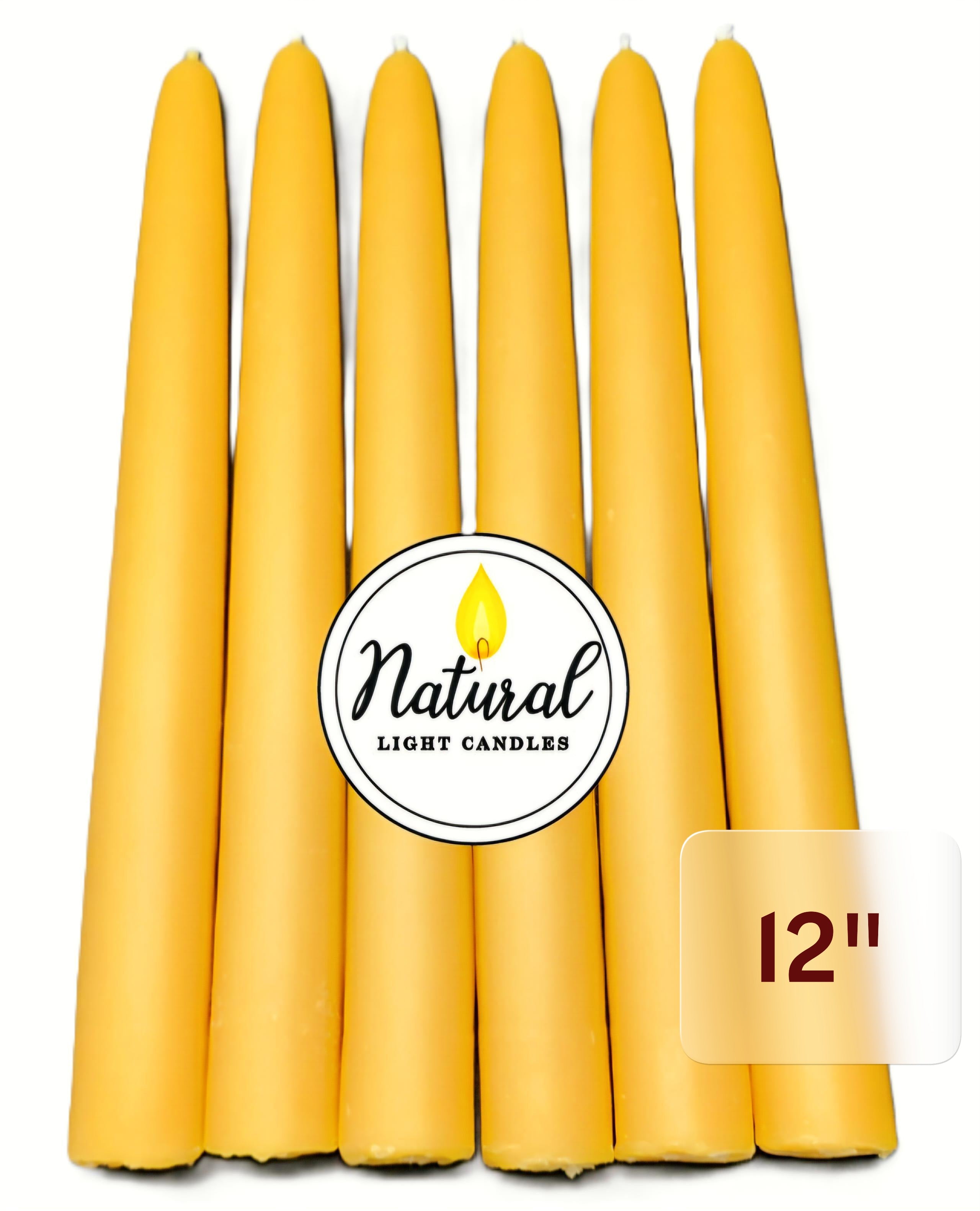 Beeswax taper candles for standard size candle holders 7/8"