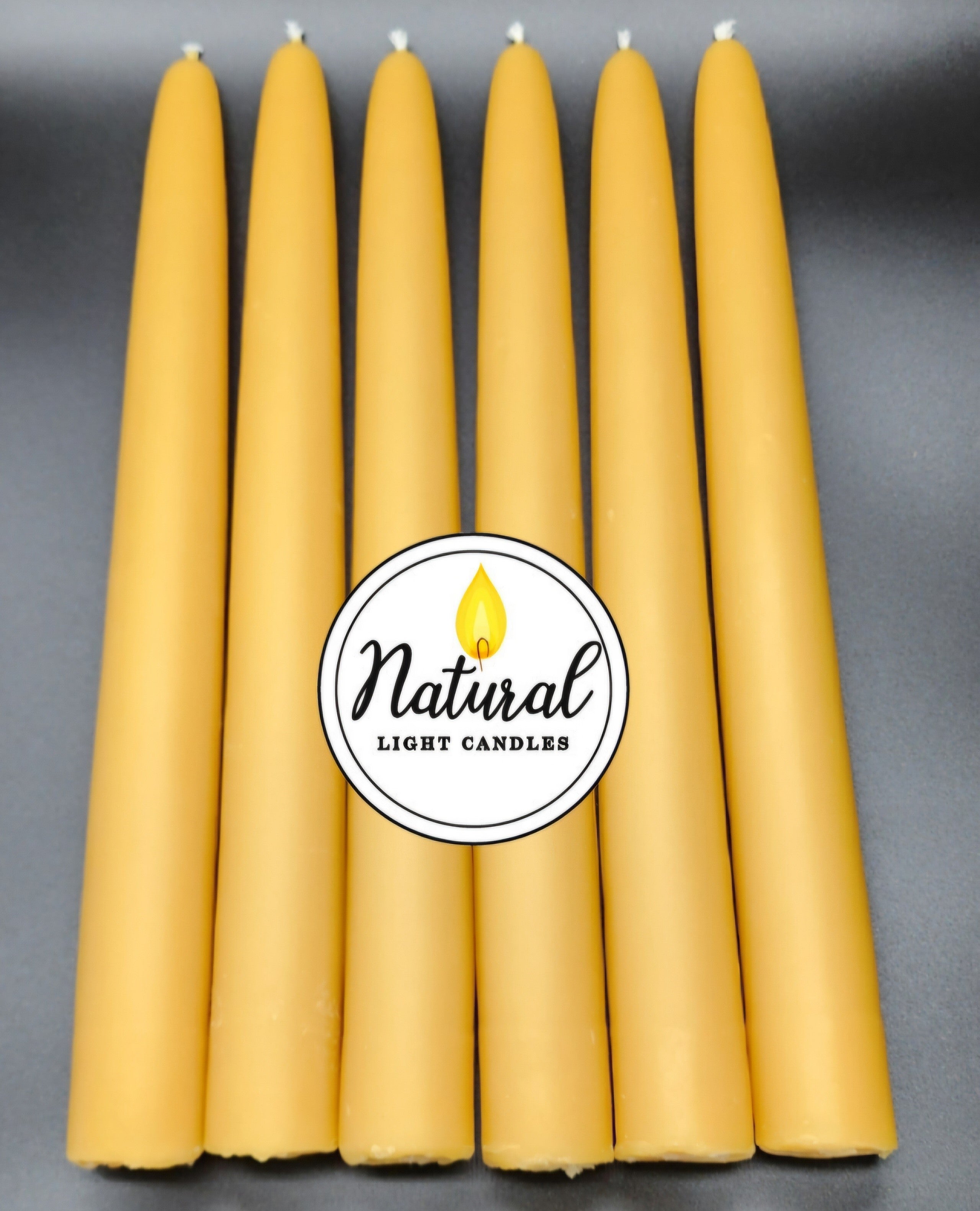 Beeswax taper candles for standard size candle holders 7/8"