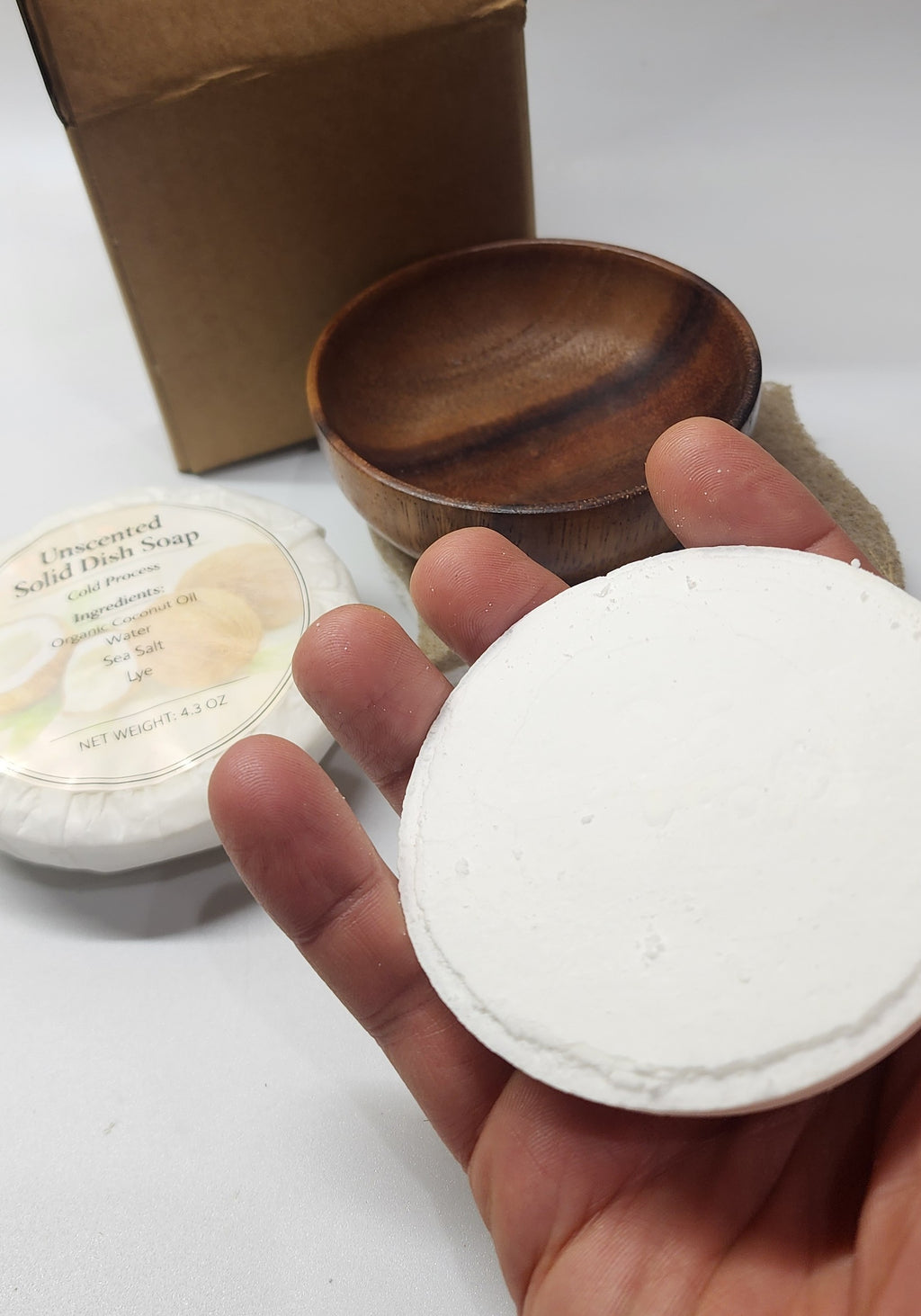 Solid Dish Soap Bar, Organic Tough on Grease Kitchen Soap, Zero Waste Dish Wash Block, Natural Eco Friendly Dish soap, Simple Ingredients