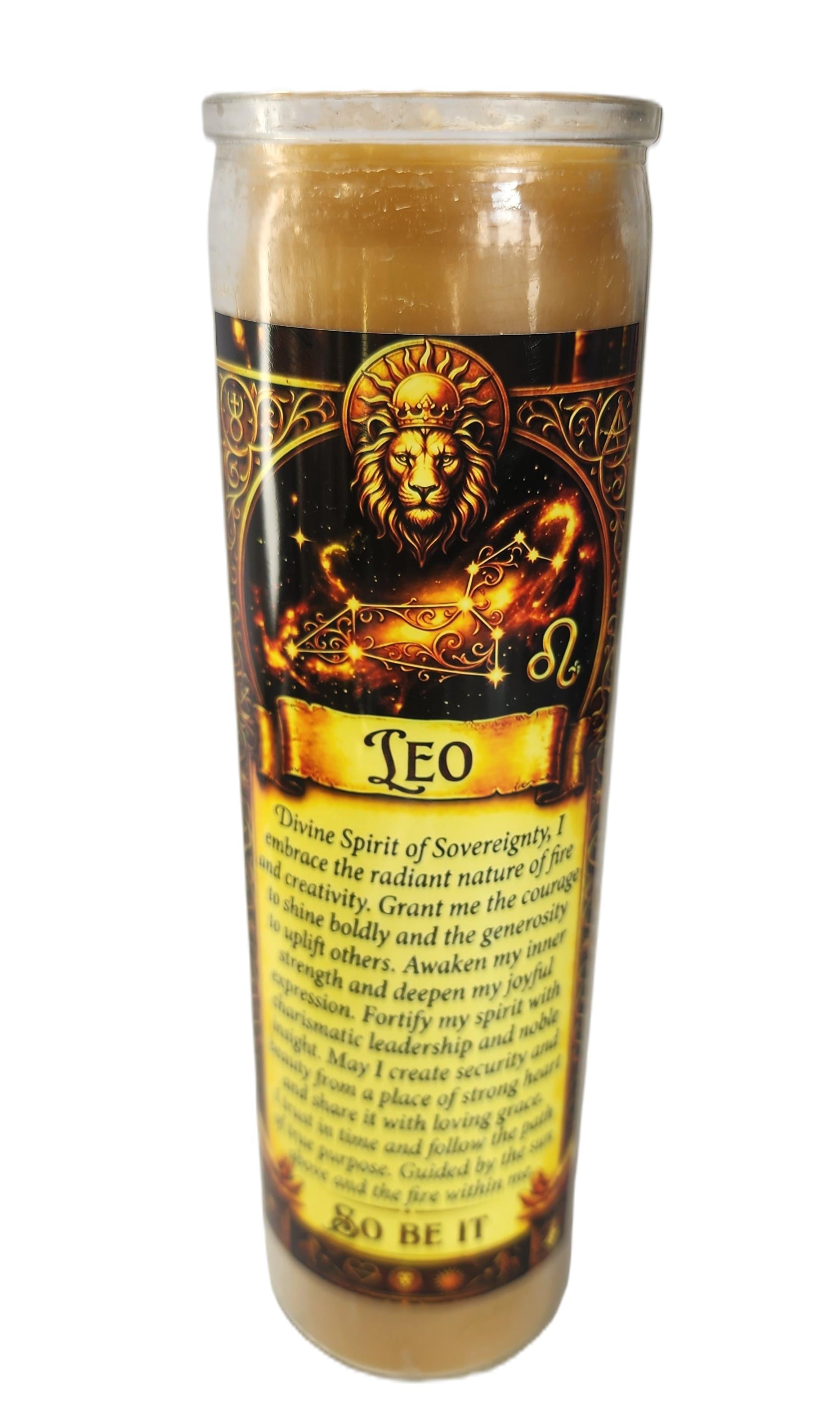 Zodiac Prayer Affirmation Candle • Spiritual Intentions Gift . Astrology Manifestation beeswax Candle. Spiritual Birth Sign Candle.