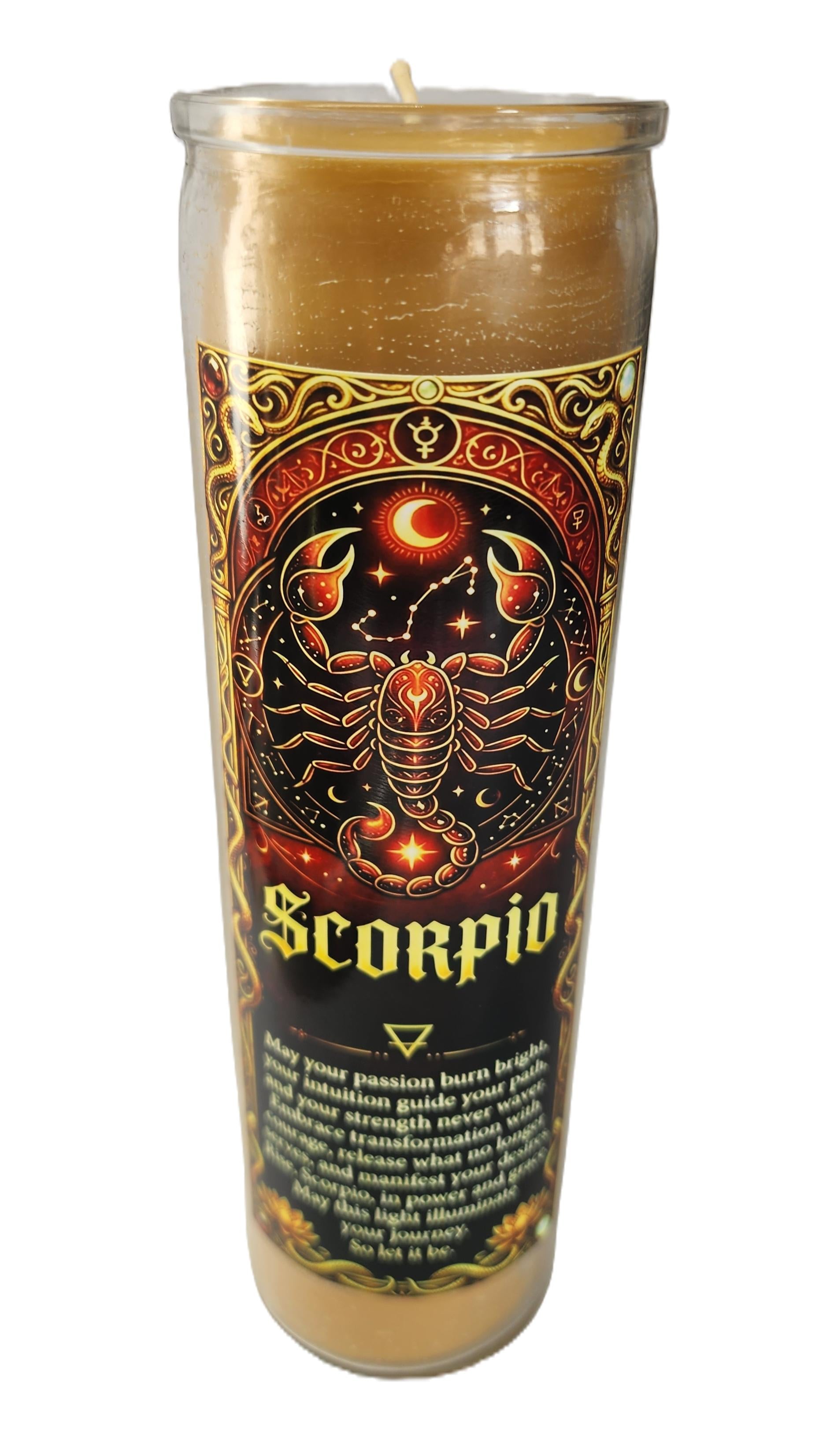 Zodiac Prayer Affirmation Candle • Spiritual Intentions Gift . Astrology Manifestation beeswax Candle. Spiritual Birth Sign Candle.