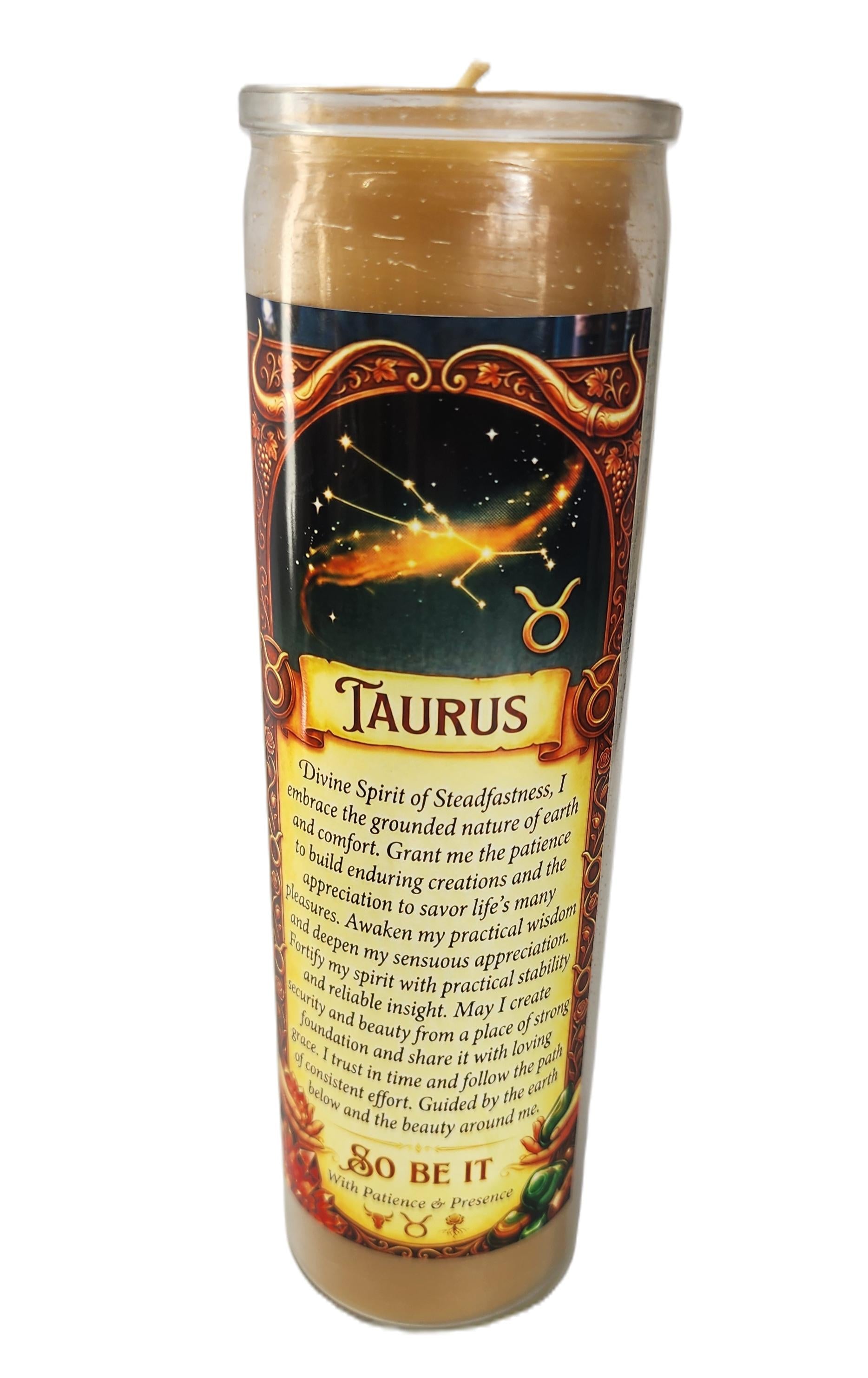 Zodiac Prayer Affirmation Candle • Spiritual Intentions Gift . Astrology Manifestation beeswax Candle. Spiritual Birth Sign Candle.