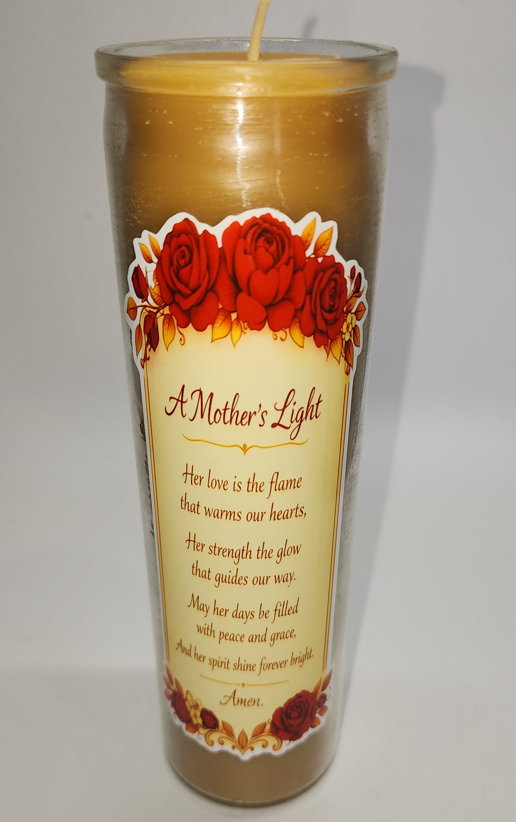 Gift for Mom or your loved one, customize your message. Beeswax candle with prayer and Artesian Lavender soaps.