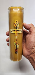 Devotional Candle pure Beeswax 8 inch 100 Hour Catholic Orthodox prayer