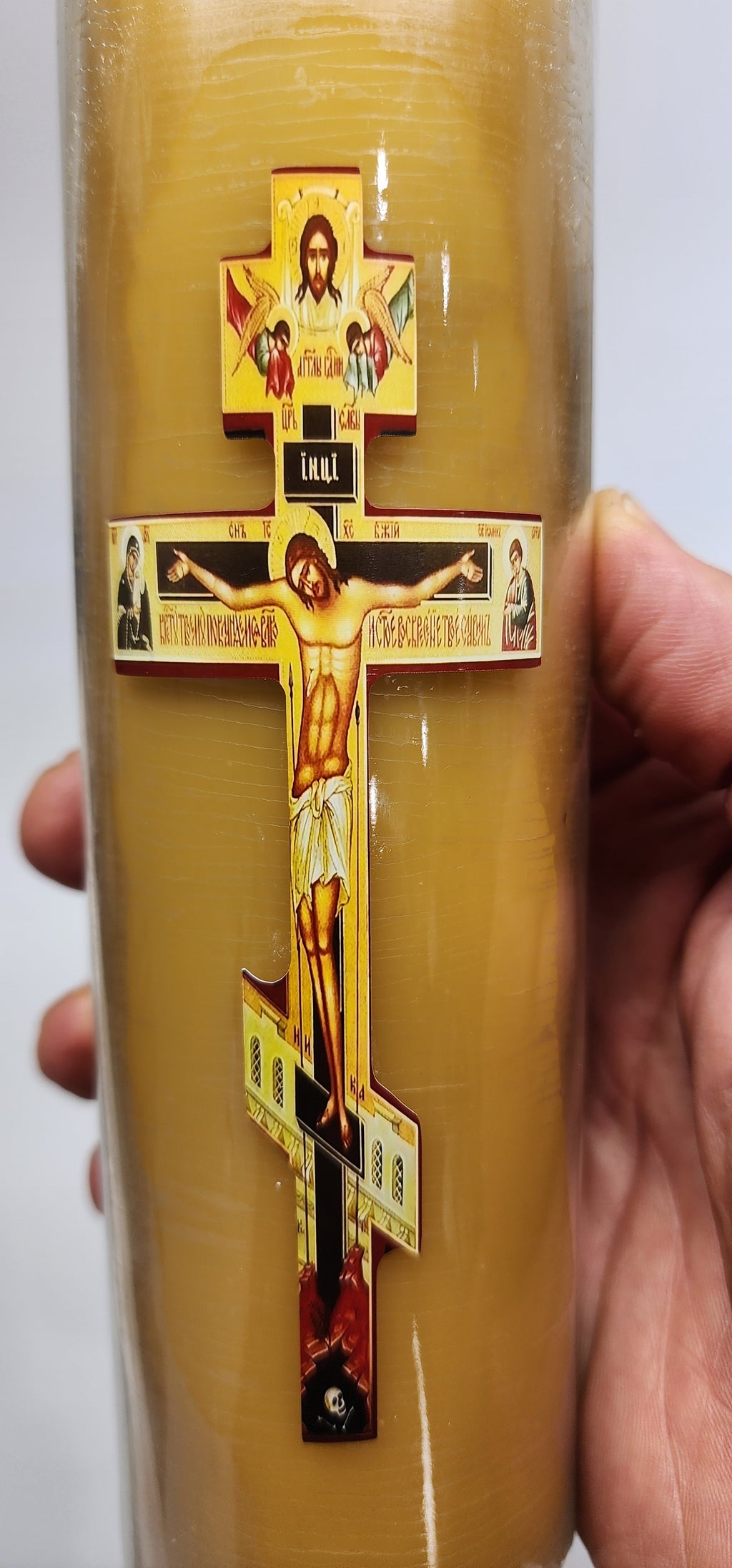 Devotional Candle pure Beeswax 8 inch 100 Hour Catholic Orthodox prayer