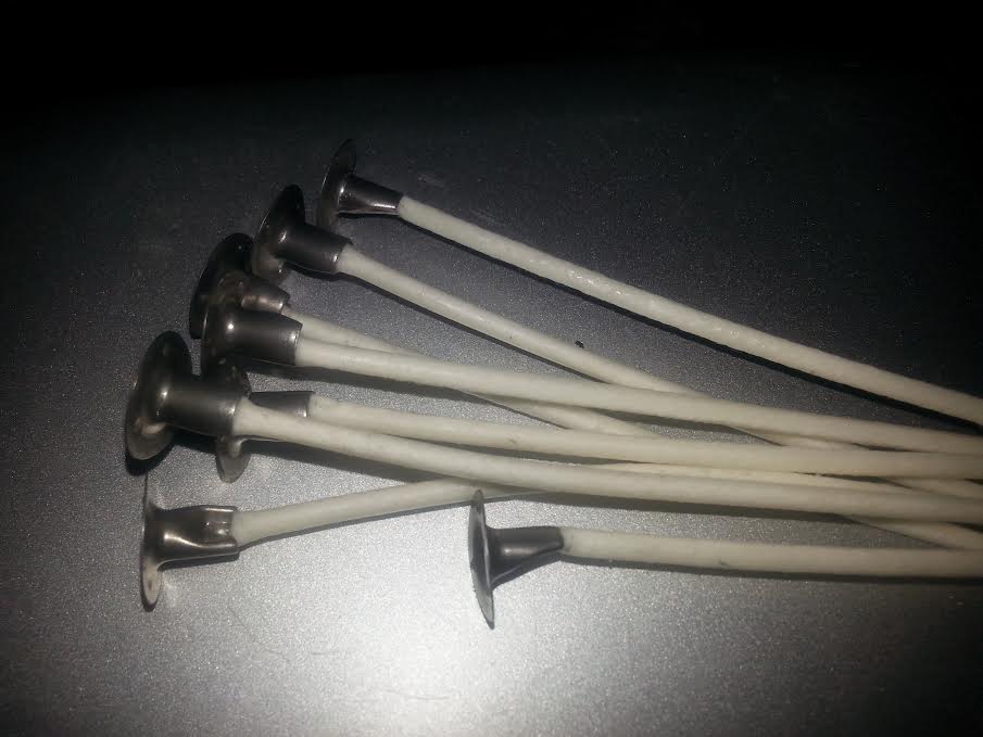 Sampler package Pre-Tabbed Cotton wicks square braided 9" Long